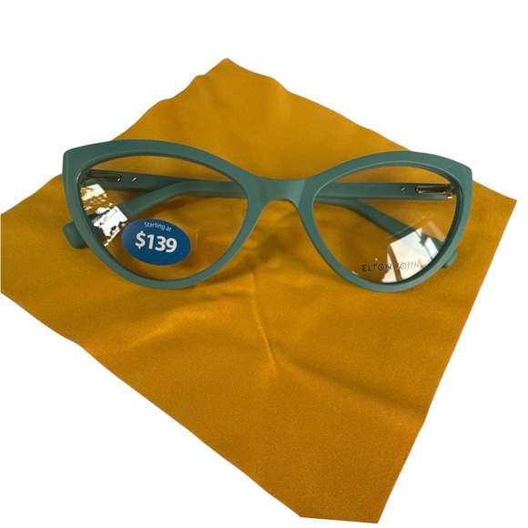 Elton John Eyewear Designer Fashion Glasses School Girl 56-19-140 Cat Eye NEW - Picture 4 of 8